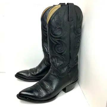 웨스턴 부츠 가죽 블랙 남성용 7.5E