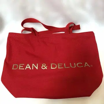 DEAN&DELUCA 10주년 기념 토트백 골드 빨간색