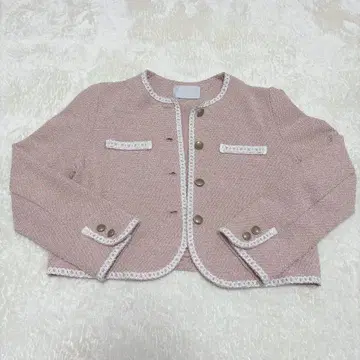 [ 새상품급 ] 24SS 셀포드 트위드라이크 티셔츠 자켓 노카라