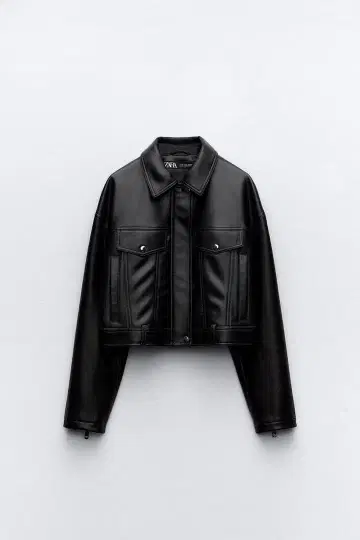 ZARA 인조 가죽 자켓