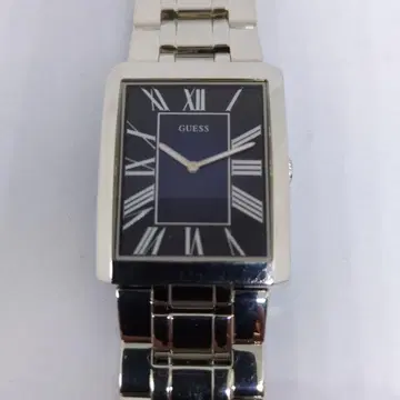 GUESS 아날로그 손목시계 실버/블랙