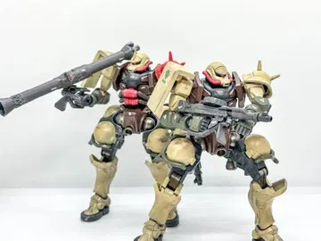 HG 자쿠 (GQ) 일반기/대장기 세트 페인팅 완료품.