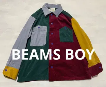 레어 BEAMS BOY 클레이지 패턴 가챠 포켓 긴팔 셔츠