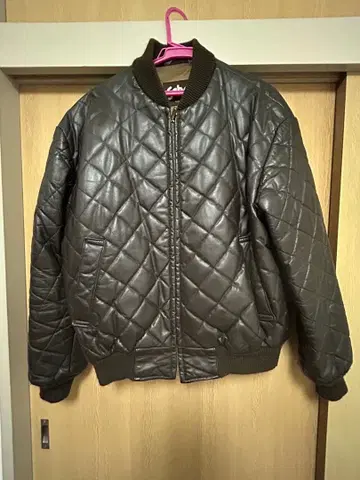 Schott 샷 퀼팅 가죽 MA-1 플라이트 자켓 레어