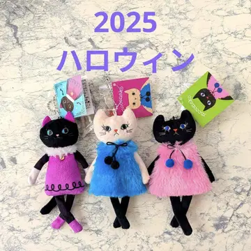 KALDI 칼디 2025 할로윈 모코네코 푹신푹신 고양이 3종 세트