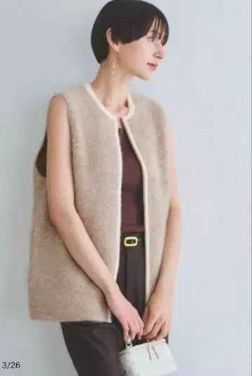 [ 새상품 ] 2025AW 유나이티드 애로우즈 폭스 캐시미어 지퍼 베스트