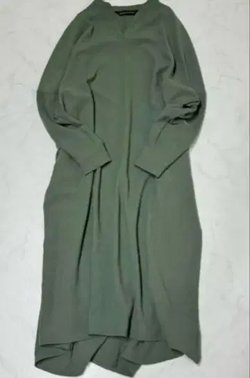 미즈이로 인드 스키퍼 롱 원피스 그린 카키