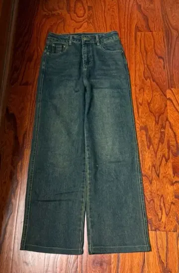 스트레이트 데님 다크 블루 32인치