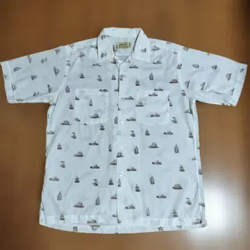 1950년대 빈티지 반팔 BOX 셔츠 코튼 100% USA제