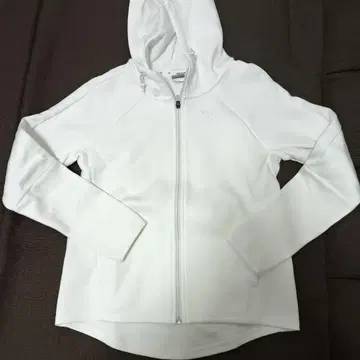 Puma 풀 지퍼 화이트 후드티