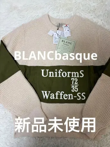 미사용 새상품 BLANC basque 긴팔 스웨터 베이지 올리브