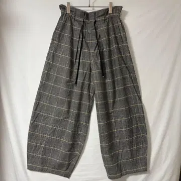 니코앤드 와이드 팬츠 그레이 패턴 4 (L 사이즈 상당) 허리 전체 밴딩