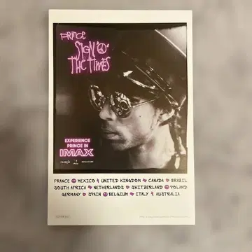 Prince Sign of the Times IMAX 엽서