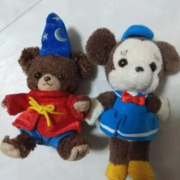 미니 큐처 도널드 덕 마법사 남동생 유니베어 모카 세트