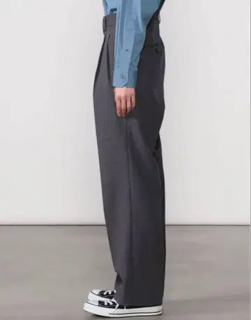 THE SHINZONE 그레이 슬랙스 PP 크라이슬러 팬츠