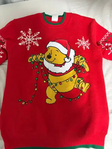 푸우 크리스마스 니트