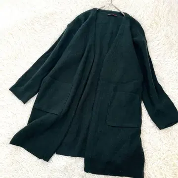 프리마로자 롱 가디건 가운 오버 사이즈 겉옷 다크 그린