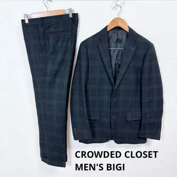 새상품급 클라우디드 워드로브 남성용 비기 수트 셋업 그린