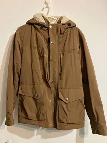 브라운 후드 부착 마운틴 후드티