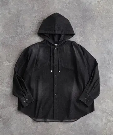 ADRER 오버 사이즈 셔츠 후드티