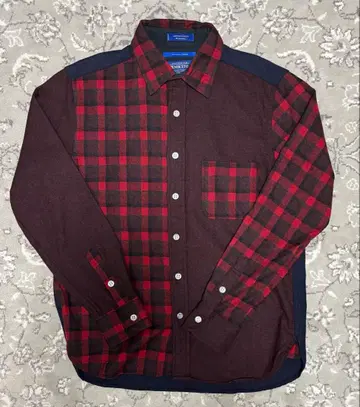 펜들턴 UR별주 클레이지 체크 울 플란넬 셔츠 빨간색 빨간색 체크 M