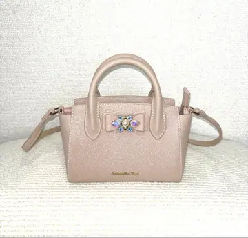 사만사 베가 숄더백 핑크 라메 믹스