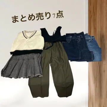 여성용 7세트 스커트와 청바지