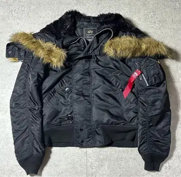 Alpha n2b M 블랙 플라이트 자켓 퍼 y2k