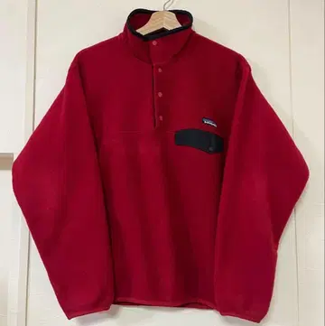 90S 파타고니아 플리스 신틸라 스냅T 레드 플리스 자켓