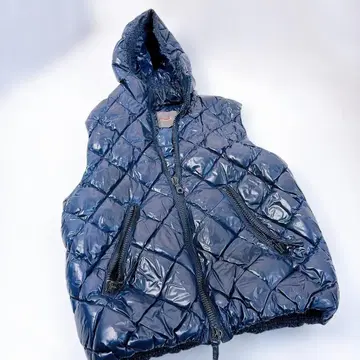 DUVETICA 다운 베스트 사이즈 46 네이비