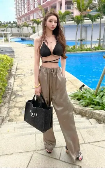 COCOTTE PARIS 새틴 이지 팬츠 GREIGE