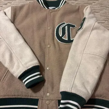 챔피온 바시티 자켓 베이지