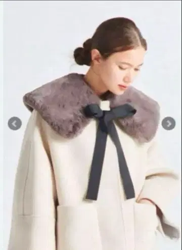 yori 퍼 티펫 탈부착 카라 머플러 리본