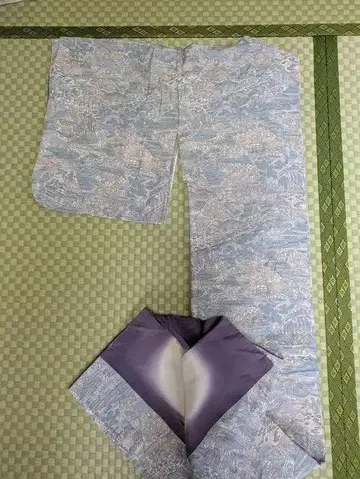 [ 기모노1002 ] 연보라색 차야츠지 무늬