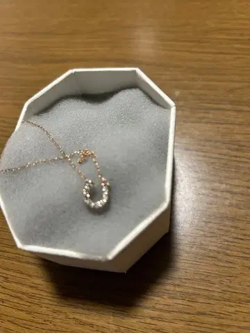 주얼리 츠츠미 K10 핑크 골드 다이아몬드 목걸이