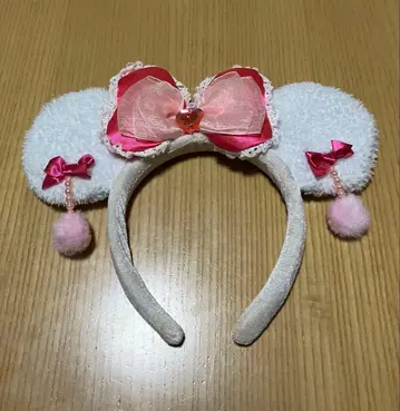 디즈니 미니 귀찌 머리띠 화이트