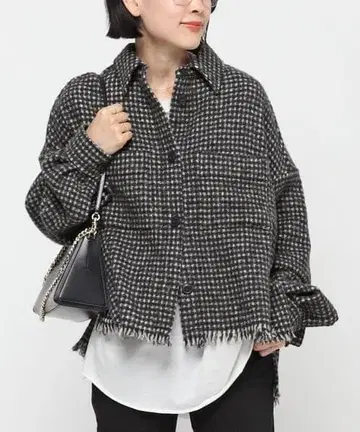 [ 미사용 새상품 ] AP STUDIO destin 캐시미어 체크 셔츠