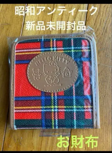 쇼와 앤티크 일본제 미개봉 새상품 빨간색 귀여운 헬로키티 지갑