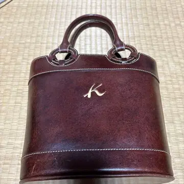 브라운 가죽 토트백 키타무라