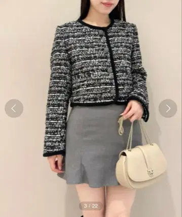 [ SNIDEL ] 믹스 트위드 자켓