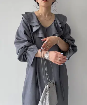 wee9s 멀티 웨이 프릴 올인원 그레이 LONG