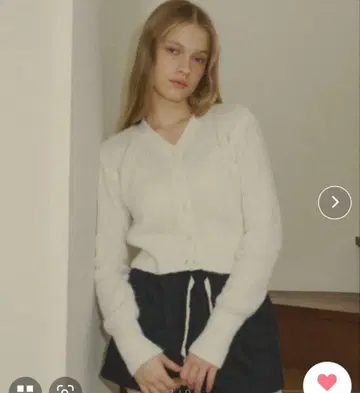 [ GIUNON ] 모헤어 니트 가디건 화이트