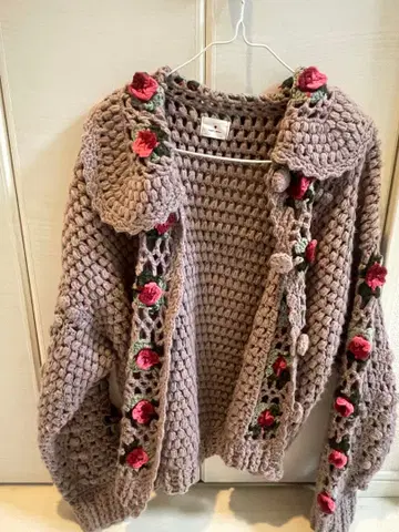 merry jenny 라벤더 크로셰 가디건