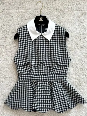 sheller 하운드투스 체크 페플럼 상의