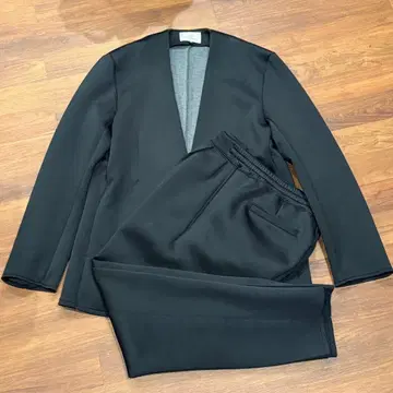 MB 하이엔드 셋업 블랙 노카라 자켓 슬랙스