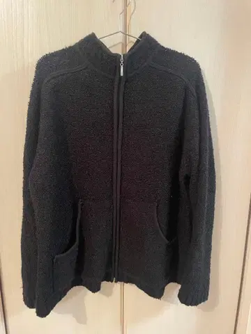 블랙 플리스 자켓 집업