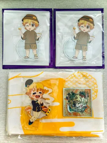 귀멸의 칼날 젠이츠 불꽃축제 VDWD 아크릴 스탠드 데포르메 씰 수건