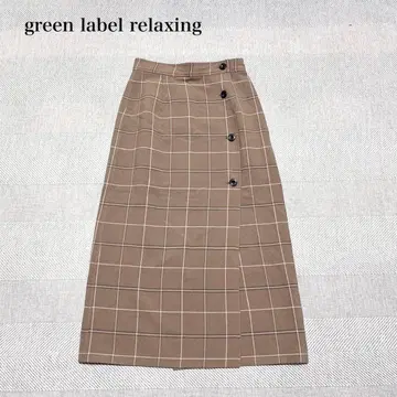 그린 라벨 릴랙싱 리버서블 랩스커트(36) 체크 무늬 가을