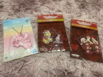 스티치 미키 푸우 오너먼트 세트