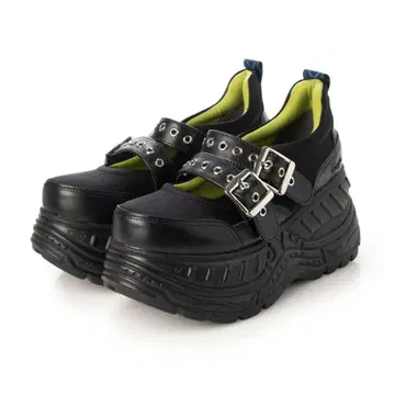 새상품급 YOSUKE 요스케 통굽 스니커즈 블랙 BL 25cm